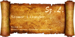 Szomor Lizander névjegykártya
